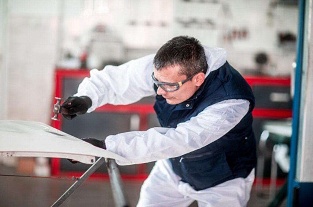 Car's frame is getting fixed in Surrey, BC