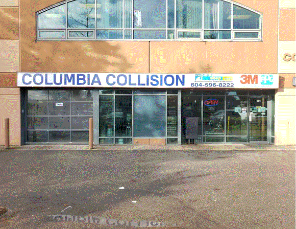 Office of Columbia Collision Repair in Surrey, BC